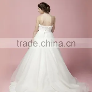Ball Gown Sweetheart Court Train Tulle Wedding Dress A27801 thumbnail-3