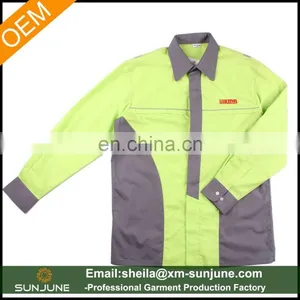 Bolsillo Interior Unisex Two Tone Work Shirts Reflective thumbnail-1