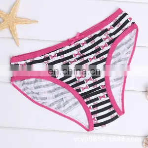 Wholesale 100 % Cotton Print Kids Underwear /Cartoon Print Girl Briefs Kids Underwear thumbnail-2