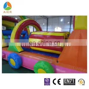 Long Train Kids Inflatable Obstacle Course, Obstacles Game for Kids, Inflatable Bouncer Obstacle Course thumbnail-4