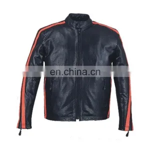 HMB-0405D LEATHER MOTORBIKE JACKETS MOTORCYCLE BIKER COATS thumbnail-3