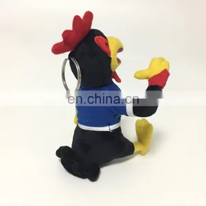 2017 New Type Mascot Plush Stuffed Rooster Chicken Cute Soft Keychain Toy thumbnail-3