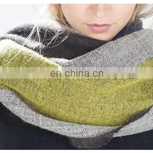 European Winter Cashmere Scarf Plaid Scarf Increase Double Colorful Square Scarf Shawl thumbnail-4