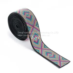 3.5cm Polyester Nylon Yarn Spandex Elastic Band With Silicone thumbnail-1