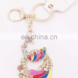 Colorful Flower Keychain Rainbow Charm Pendant Key Chain Key Holder Jewelry For Women thumbnail-3