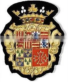 High Quality Classic Military Hand Embroidery Family Crest Blazer Badge EB-146 thumbnail-1