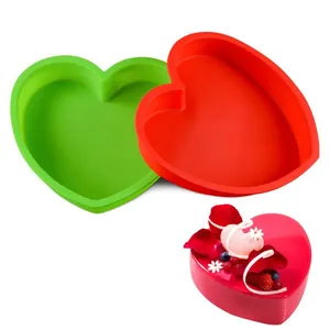Free Sample Food Grade Silicone Cake Mould Baking Mousse Pudding Mould Tool Lover Shape thumbnail-1