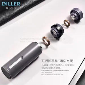500ml White Dark Brown Double Wall Stainless Steel Sealed Insulated Thermos Vacuum Water Bottle thumbnail-5