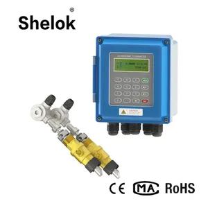 High Accuracy Wall-mounted Fixed Ultrasonic Flow Meter Water and Gas thumbnail-1