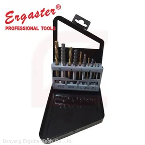 10PCS Leaft Hand Drill Bits & Broken Bolts Removers Saca Parafusos Set in Metal Box thumbnail-3