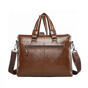 Stylish Hand-held Stiletto Bag Horizontal One-shoulder Bag Business Casual PU Leather Briefcase thumbnail-2