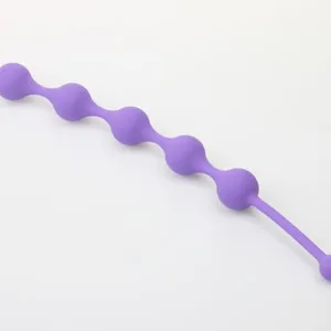 Butt Plug Silicone Anal Beads Anal Sex Toys With Safe Pull Ring, 11