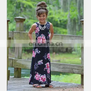 2019 Summer Mother and Child Dress The Parent-child Attire Floral Print Sleeveless Long Dress (this Link for Girls,1-8years) thumbnail-5