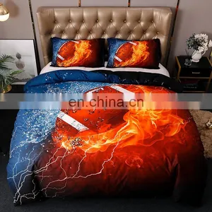 Wholesale Sports Ball 3d Printed Bedding Sheets Microfiber Duvet Cover Bed Sheet Set Bed Linen Pillowcases Bedding+set thumbnail-4