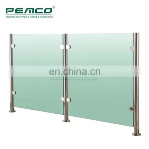 Balustrade Factory Stainless Steel Terrace Railing Glass Balustrade Inox Balcony Railing thumbnail-1