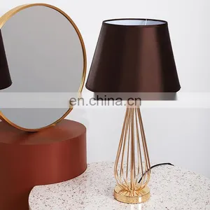 China Wholesale Cheap Durable Modern Indoor Home Decorative Gold Metal Table Lamp for Desk thumbnail-1