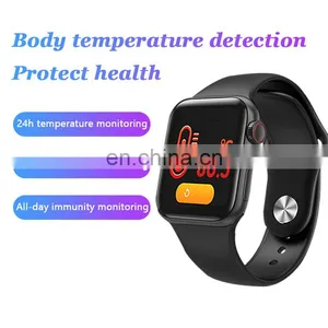 2020 New Amazon Best Selling Body Temperature Smart Watch Pedometer Heart Rate Smart Bracelet Reminder Sports Bracelet thumbnail-2