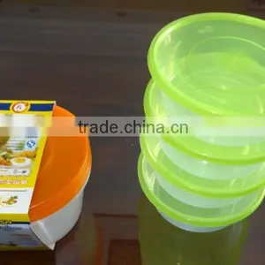 Cheap Price 4 Pcs Set Plastic Round Food Storage Container thumbnail-1