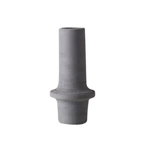 Hand Drawn Elegant Large Green Grey Floor Ceramic Vase,Suitable For Designers thumbnail-5