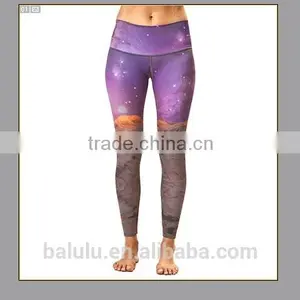 88% Polyester +12% Spandex Sublimation Printing Yoga Leggings thumbnail-1