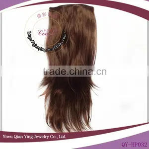 Fashion Curly Brown Half Wig Clip in Hair Extensions thumbnail-1