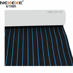 6 MM Boat Marine EVA Foam Flooring Faux Black +Blue Lines Teak Decking thumbnail-5