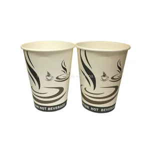 Party Tableware pe Coating 12oz Single-wall Disposable Coffee Cups With Lids thumbnail-1