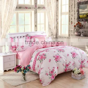 Reactive Printed Cotton Flroal Pattern Comforter Sets Couple China Turkey Bedding Sets Colorful Wooden Kids Bedroom Set thumbnail-1