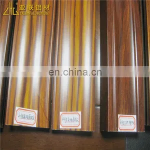Wood Effect Aluminium Powder Coatings Profile Wood Grain Square Fluorocarbon Coating Aluminium Profile thumbnail-4