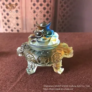 Chinese Traditional Culture Liuli Tripod Cup Craft Trophy Home Office Decoration thumbnail-5