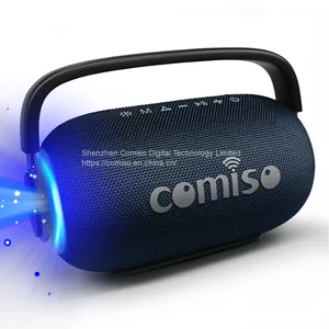 Bluetooth Speaker Portable Waterproof Wireless Boombox LED Light Deep Bass Superior Audio Stereo thumbnail-1