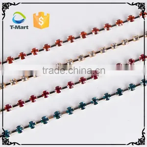 Wholesale Dmc Hot Fix Rhinestone Handmade Crystal Chain thumbnail-1