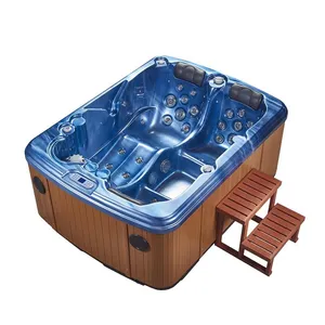 Deluxe Series Massage Spa Tub 3 Person Indoor Bathtub With Stair thumbnail-4