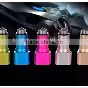 Safety Hammer Car Charger With Metal Aluminum Broken Window Hammer Design Function thumbnail-1