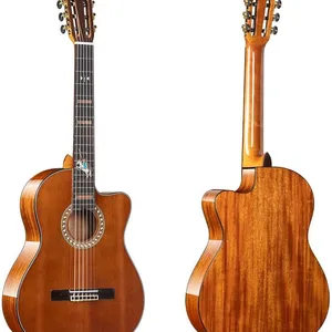 OTIS CN-Knight 39Inch Practice Classical Guitar (French Savarez Strings, Glossy Rosewood Bridge, Natural Woody Brown) thumbnail-1