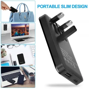 Foldable Plug UK Wall Charges With USB/USB-C Ports Suitable for Mobile Phones, Tablets Compatible and Portable thumbnail-4
