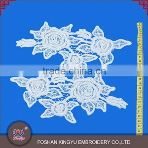 Promotion Wholesale Custom 2pieces per Set Crochet Embroidery Neckline Designs Shoulder Applique thumbnail-3