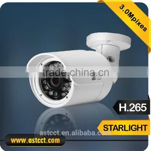 H.265 3.0MP 0.01LUX Starlight Full Color Bullet IP Camera Hi3516D Sony 124 CMOS Low-Lux Matel Bullet IR Camera thumbnail-1