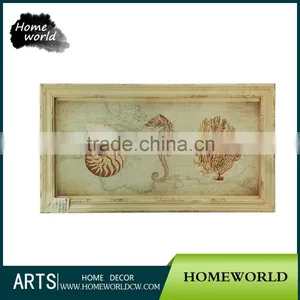Conch Sea Horse Animal Wall Hanging Decoration Style Oil Painting thumbnail-1