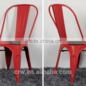 MCH-1501-11 Modern Design Stackable Metal Leather Dining Chair/Upholstered Cafe Chair thumbnail-2
