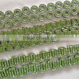 Hot Selling Chrome Plated Metal Rhinestone Slide Bracelet Alphabet Slide Letters thumbnail-1
