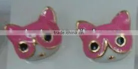 Retro Enamel Fox Tiny Sharp Stud Earring Pins, Fashion Alloy Stud Earring Pin thumbnail-1