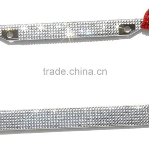 Bling Crystal License Plate Frames Red Bow thumbnail-2