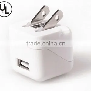 UL! Portable 5v 1a (10w) Usb Charger for Travel With Poldable US Plug thumbnail-1