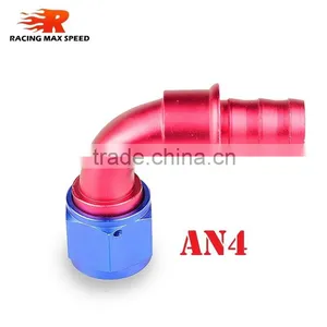 Aluminum Fitting 90 Degree Push on Hose End 0-090-04 thumbnail-1