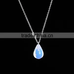 Handmade Raw Natural Stone Bullet Shape Pendant Necklace For Women Green Aventurine Gem Stone Necklaces SMJ0127 thumbnail-4