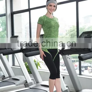 Women Yoga Running Fitness Workout Black Print Custom T-shirt thumbnail-1