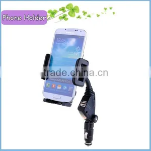 Car Phone Holder With 2 USB Ports Detachable Holder thumbnail-1