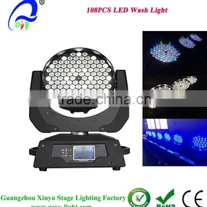 LED RGBW 108x3w Moving Head Wash Light Stage Lighting For Wedding Christmas Birthday DJ Disco KTV Bar Event Party Show thumbnail-1