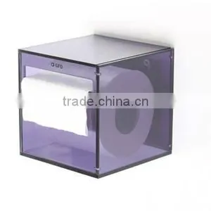 Clear Toilet Wall Mounted Acrylic Tissue Box thumbnail-1